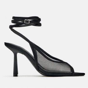 Zara mesh heeled sandals